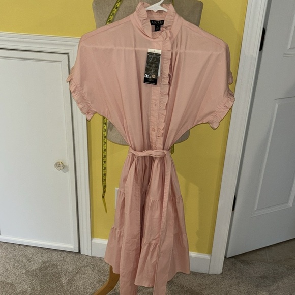 Womens Ruffled Cotton Shirtdress size 4 NWT - Picture 3 of 4
